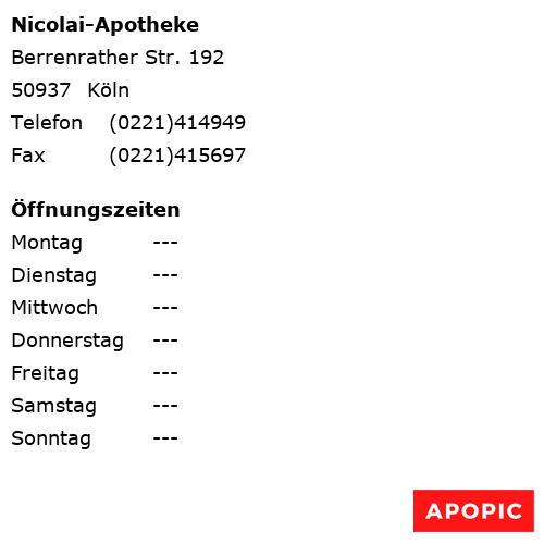 Bild von Nicolai-Apotheke in Köln