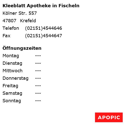 Bild von Kleeblatt Apotheke in Fischeln in Krefeld