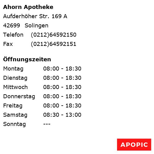 Bild von Ahorn Apotheke in Solingen