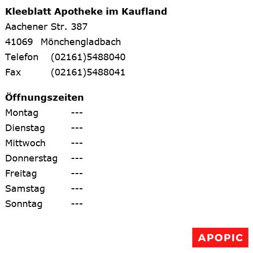 Bild von Kleeblatt Apotheke im Kaufland in Mönchengladbach