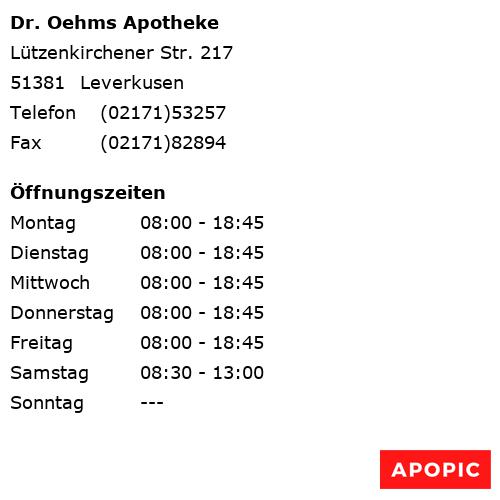 Bild von Dr. Oehms Apotheke in Leverkusen