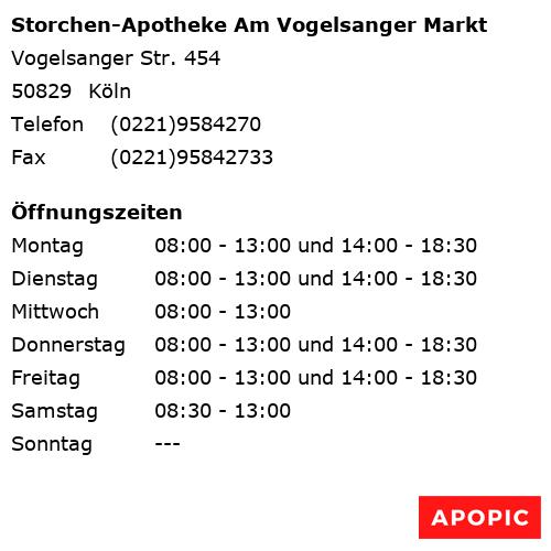 Bild von Storchen-Apotheke Am Vogelsanger Markt in Köln