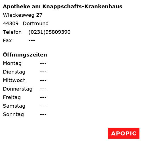 Bild von Apotheke am Knappschafts-Krankenhaus in Dortmund