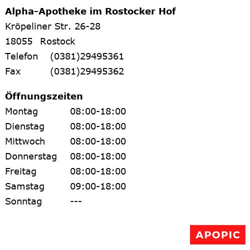 Bild von Alpha-Apotheke im Rostocker Hof in Rostock