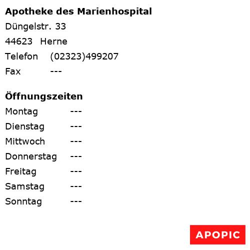 Bild von Apotheke des Marienhospital in Herne