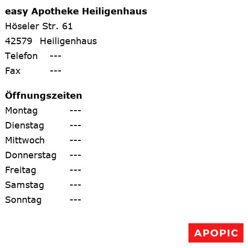 Bild von easy Apotheke Heiligenhaus in Heiligenhaus