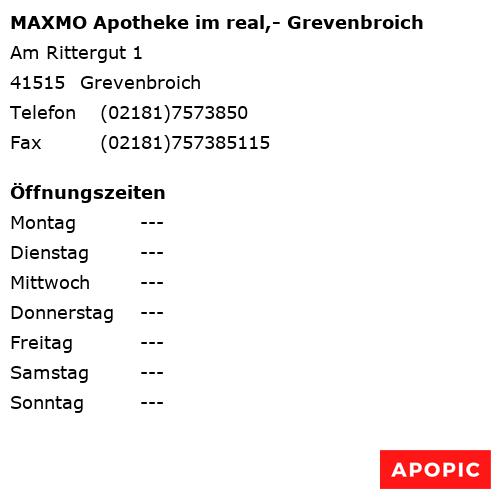 Bild von MAXMO Apotheke im real,- Grevenbroich in Grevenbroich