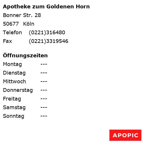 Bild von Apotheke zum Goldenen Horn in Köln