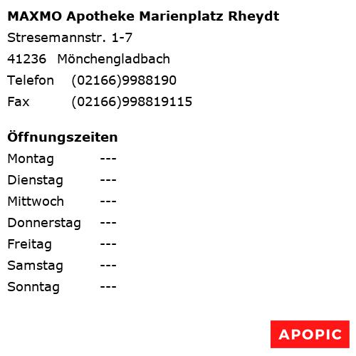 Bild von MAXMO Apotheke Marienplatz Rheydt in Mönchengladbach