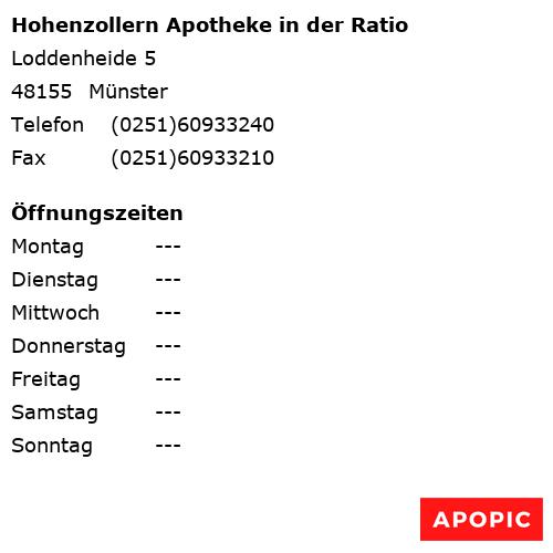 Bild von Hohenzollern Apotheke in der Ratio in Münster