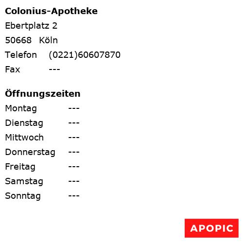 Bild von Colonius-Apotheke in Köln
