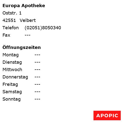 Bild von Europa Apotheke in Velbert