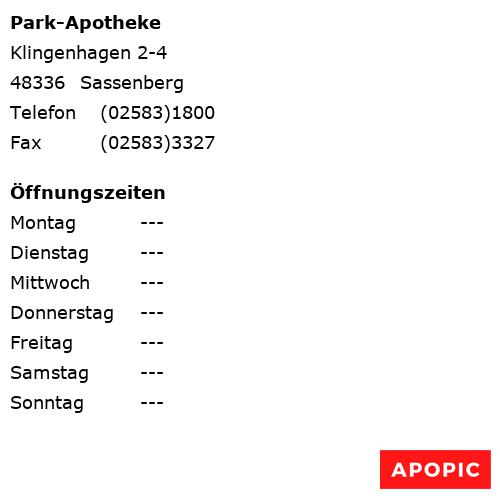 Bild von Park-Apotheke in Sassenberg
