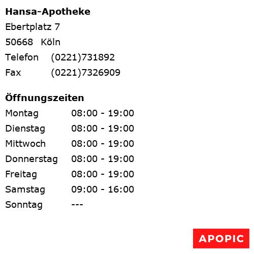 Bild von Hansa-Apotheke in Köln