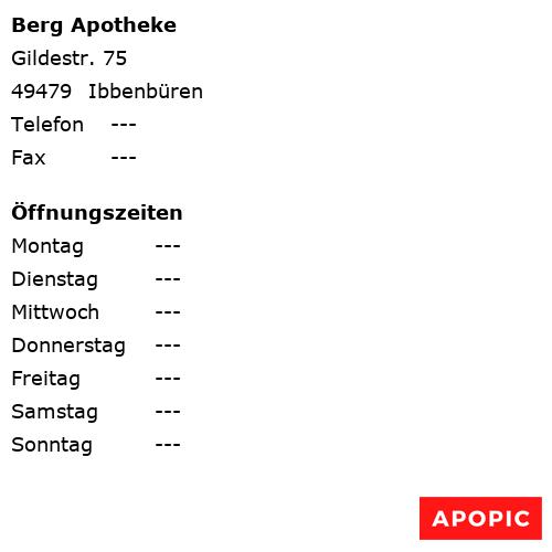 Bild von Berg Apotheke in Ibbenbüren