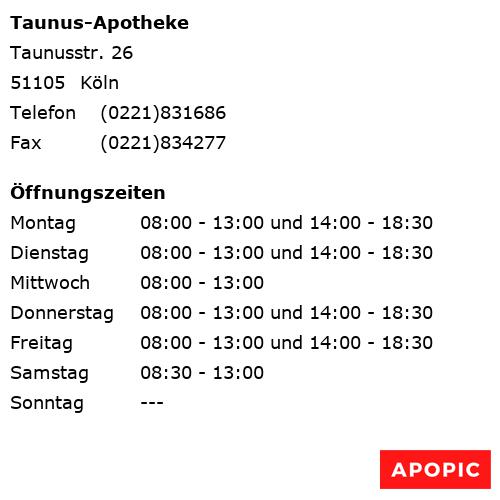Bild von Taunus-Apotheke in Köln