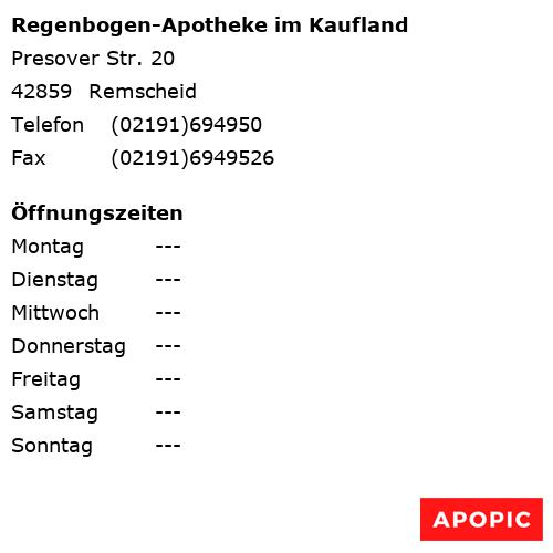 Bild von Regenbogen-Apotheke im Kaufland in Remscheid