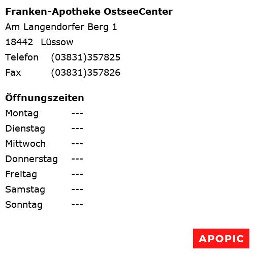 Bild von Franken-Apotheke OstseeCenter in Lüssow