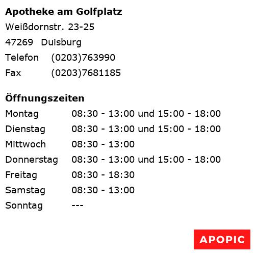 Bild von Apotheke am Golfplatz in Duisburg