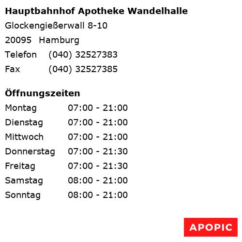 Bild von Hauptbahnhof Apotheke Wandelhalle in Hamburg