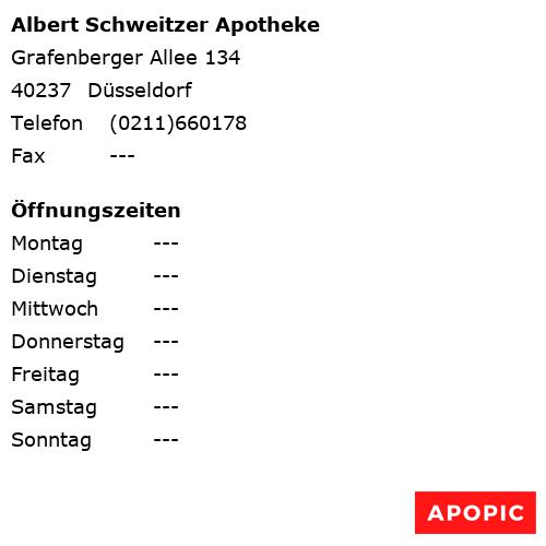 Bild von Albert Schweitzer Apotheke in Düsseldorf