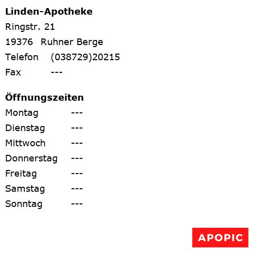 Bild von Linden-Apotheke in Ruhner Berge