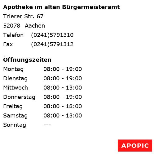 Bild von Apotheke im alten Bürgermeisteramt in Aachen