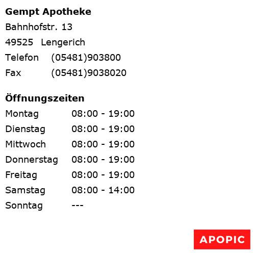 Bild von Gempt Apotheke in Lengerich