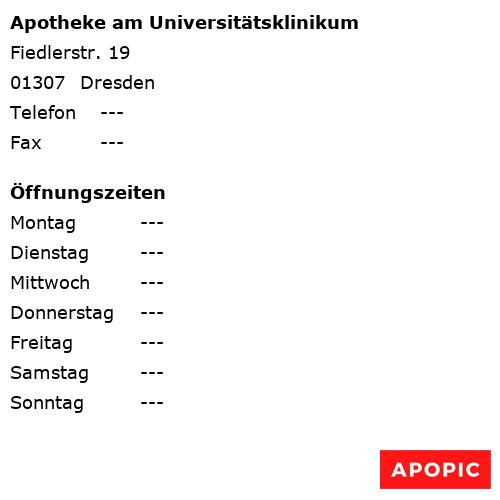 Bild von Apotheke am Universitätsklinikum in Dresden