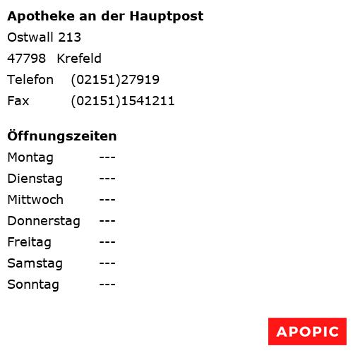 Bild von Apotheke an der Hauptpost in Krefeld