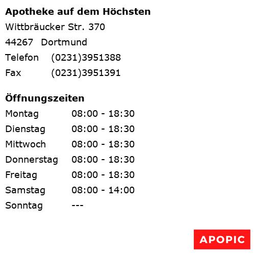 Bild von Apotheke auf dem Höchsten in Dortmund