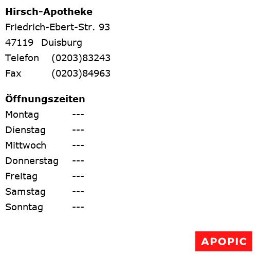 Bild von Hirsch-Apotheke in Duisburg