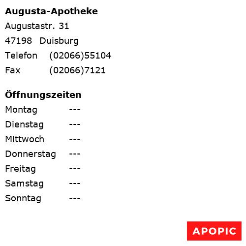 Bild von Augusta-Apotheke in Duisburg