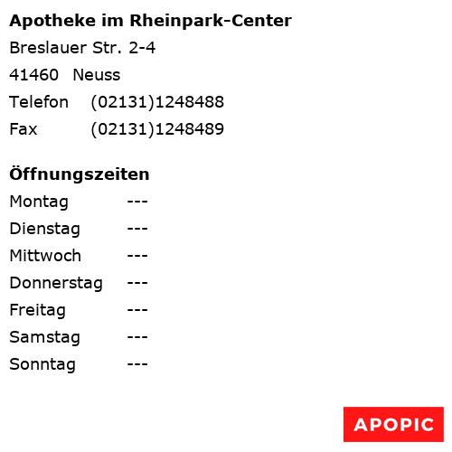 Bild von Apotheke im Rheinpark-Center in Neuss