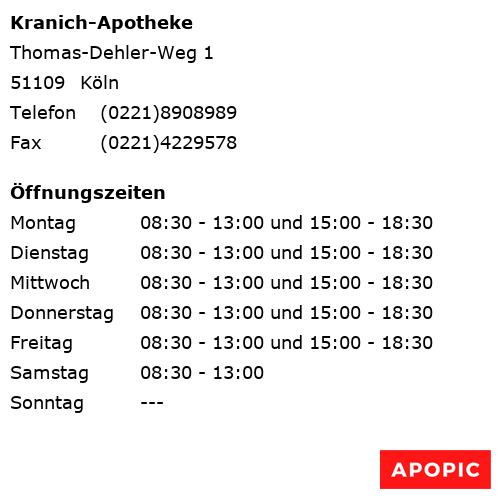 Bild von Kranich-Apotheke in Köln