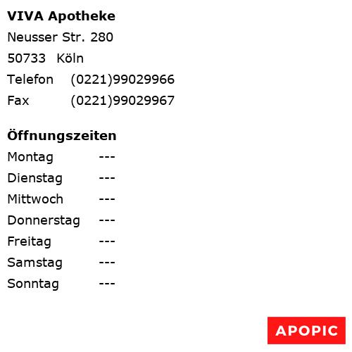 Bild von VIVA Apotheke in Köln
