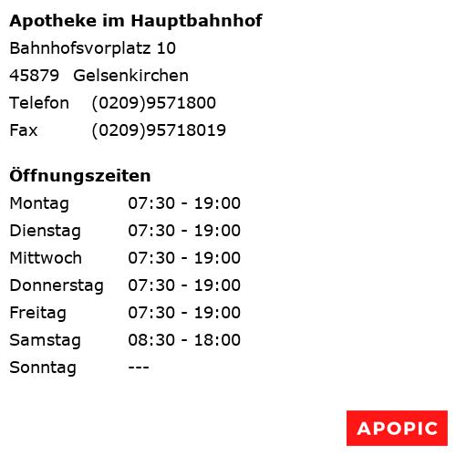 Bild von Apotheke im Hauptbahnhof in Gelsenkirchen