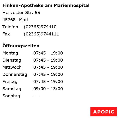 Bild von Finken-Apotheke am Marienhospital in Marl