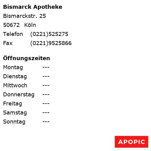 Bild von Bismarck Apotheke in Köln