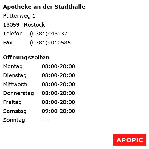 Bild von Apotheke an der Stadthalle in Rostock