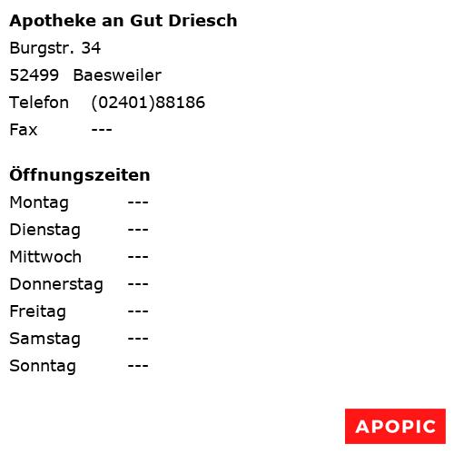 Bild von Apotheke an Gut Driesch in Baesweiler