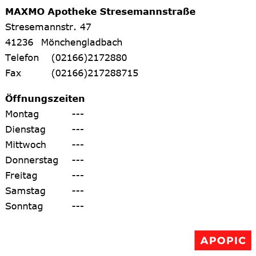 Bild von MAXMO Apotheke Stresemannstraße in Mönchengladbach