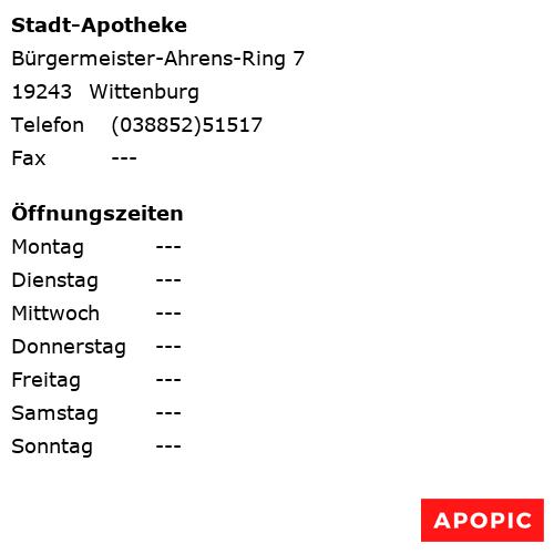 Bild von Stadt-Apotheke in Wittenburg