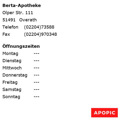 Bild von Berta-Apotheke in Overath