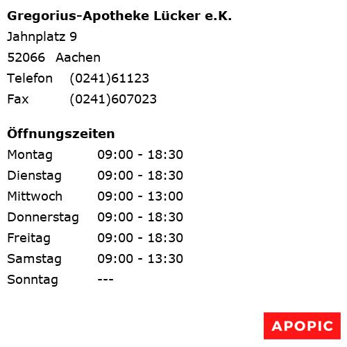 Bild von Gregorius-Apotheke Lücker e.K. in Aachen