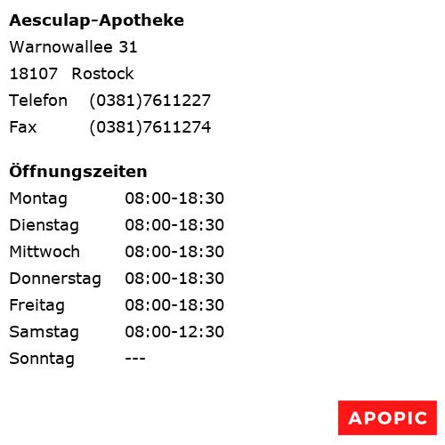 Bild von Aesculap-Apotheke in Rostock