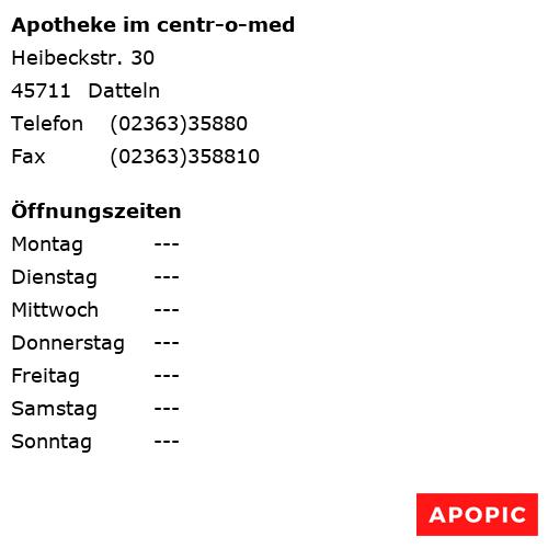 Bild von Apotheke im centr-o-med in Datteln