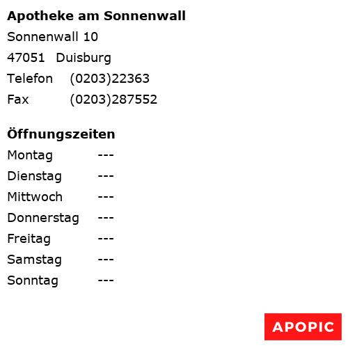 Bild von Apotheke am Sonnenwall in Duisburg