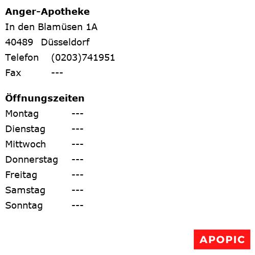 Bild von Anger-Apotheke in Düsseldorf