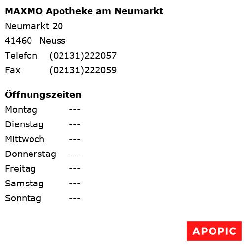 Bild von MAXMO Apotheke am Neumarkt in Neuss